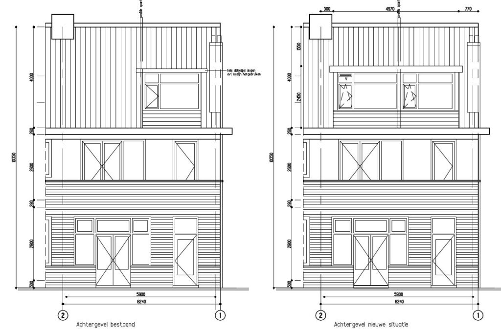 vergunningstekening verbouwingstekening
